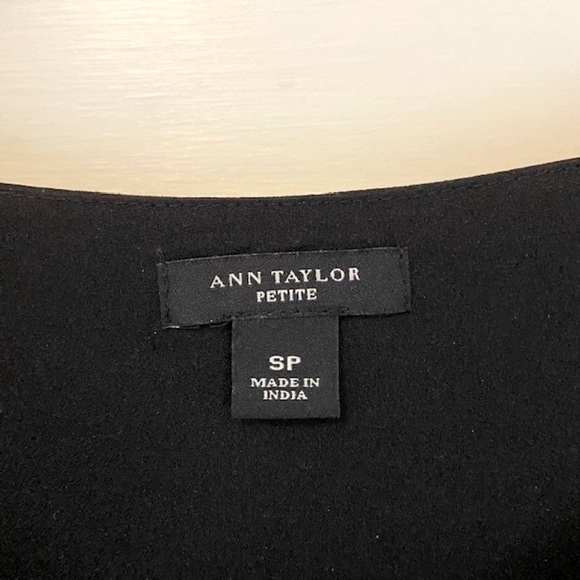Ann Taylor Layered Sleeveless Black Blouse - Picture 7 of 8